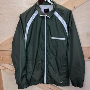Nike Vintage Jacket Full Zip Windbreaker Men's Size L Green VTG 90's